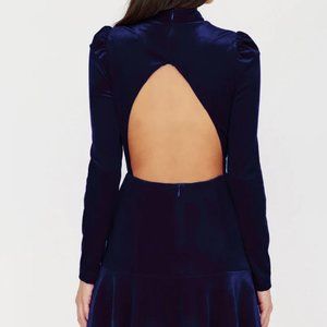 Yumi Kim Shannon Dress Navy Velvet , Size S